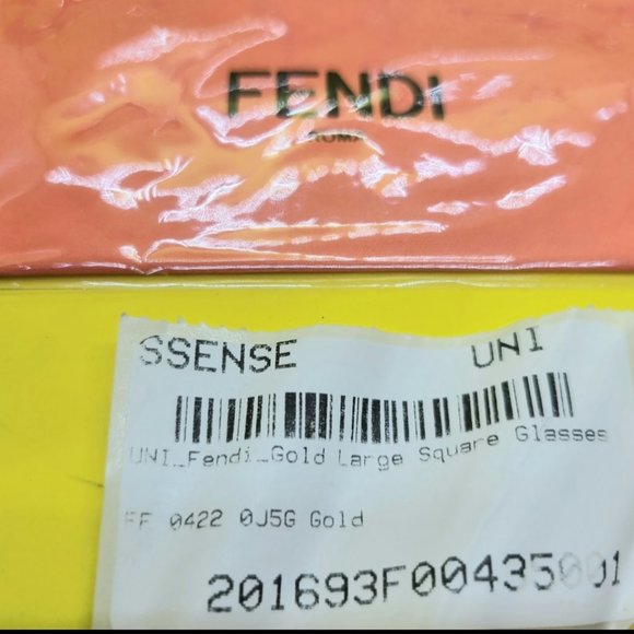 FENDI CLASSIC GOLD FRAME GLASSES - Picture 6 of 7